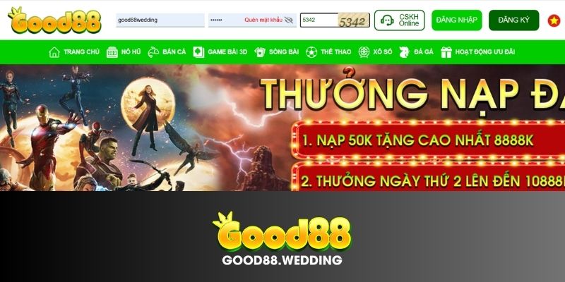 Cung cấp dữ liệu đăng nhập Good88  cực chuẩn